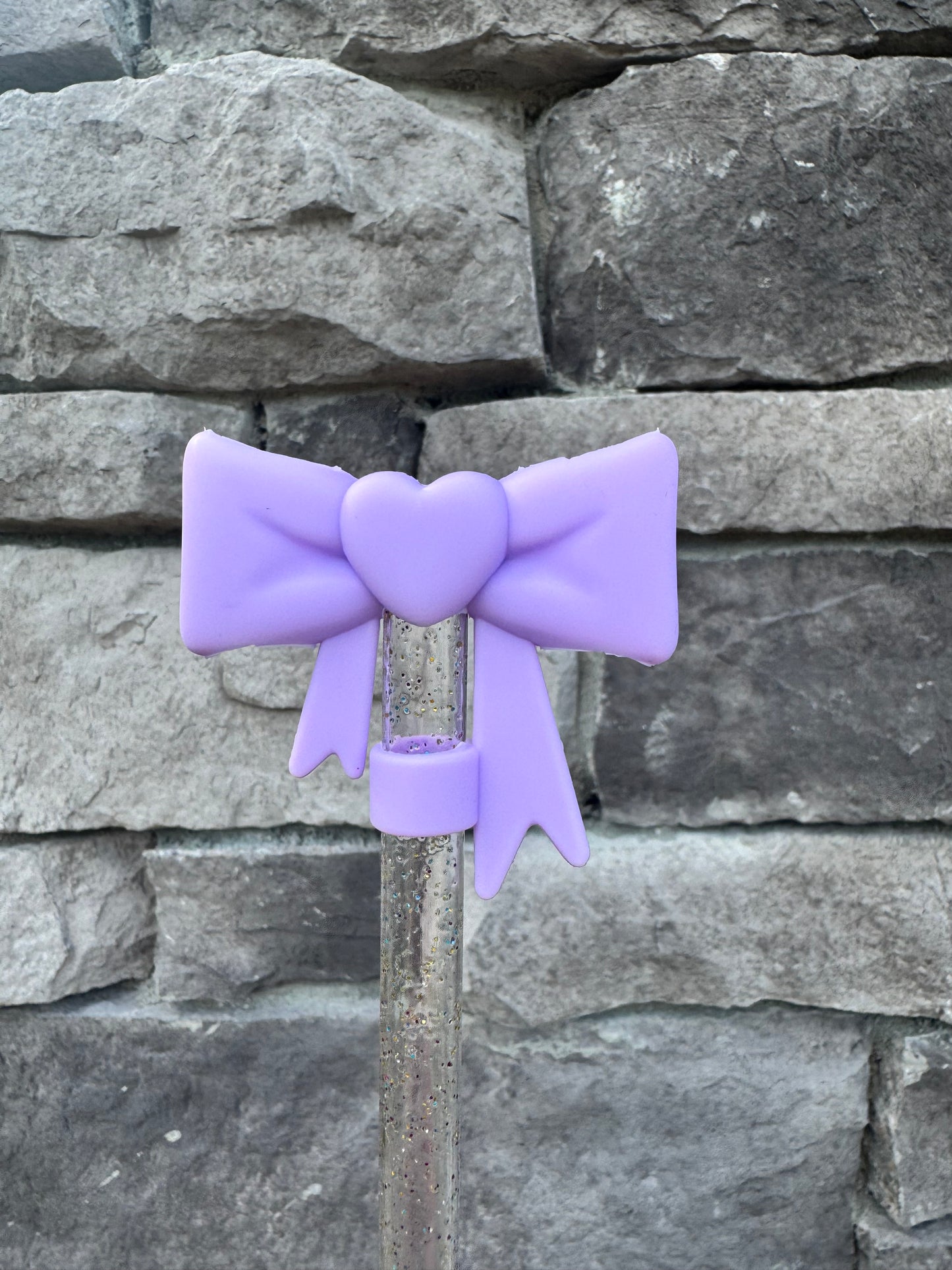 Purple Sweetheart Bow Topper