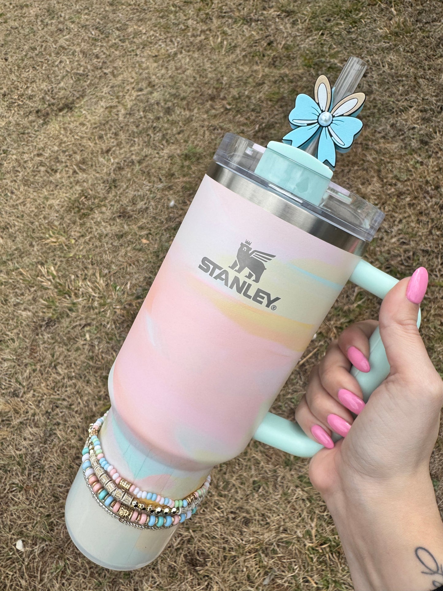 Turquoise Easter Bunny Bow