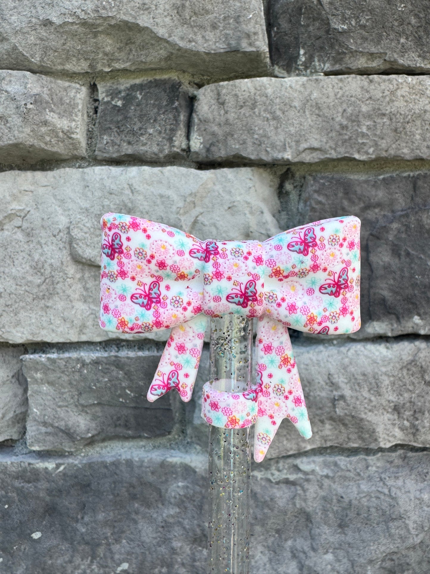 Butterfly Dreams Large Bow - Straw Topper
