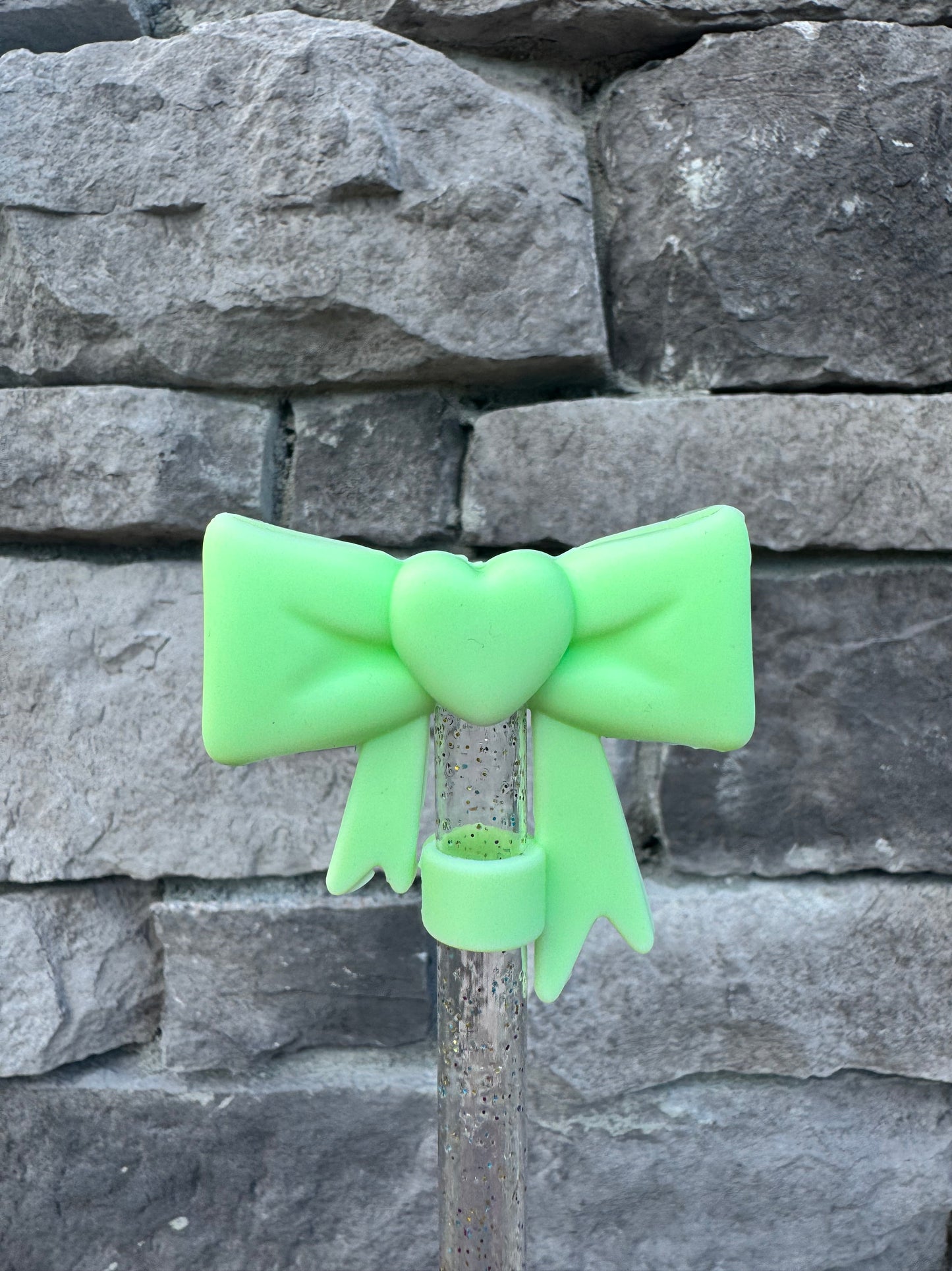 Lime Green Sweetheart Bow Topper