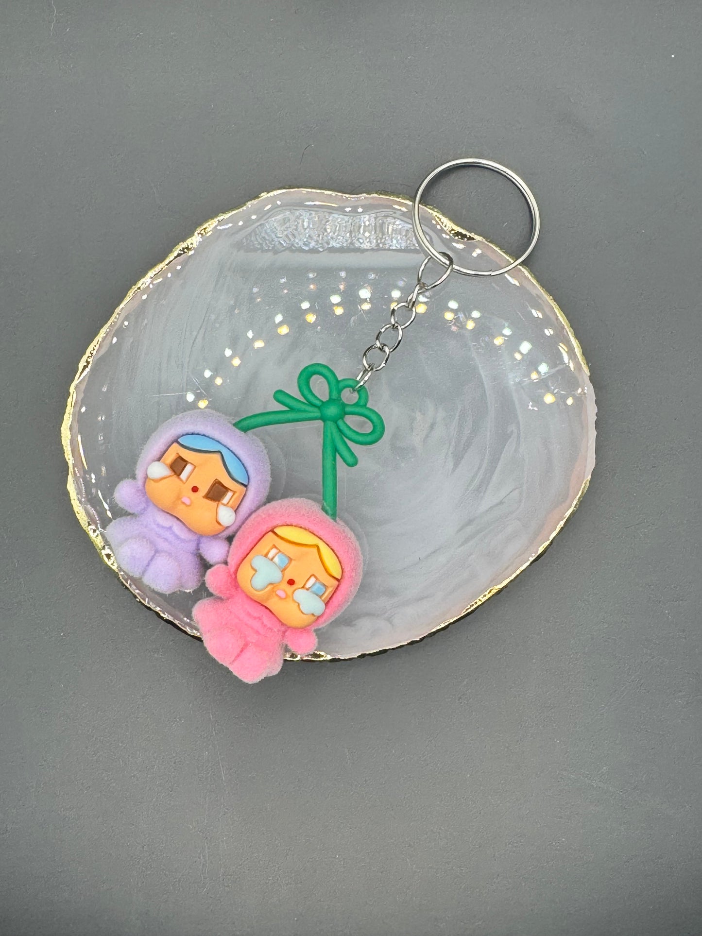 Flocked Cherry Crybb - Keychain (multiple options)