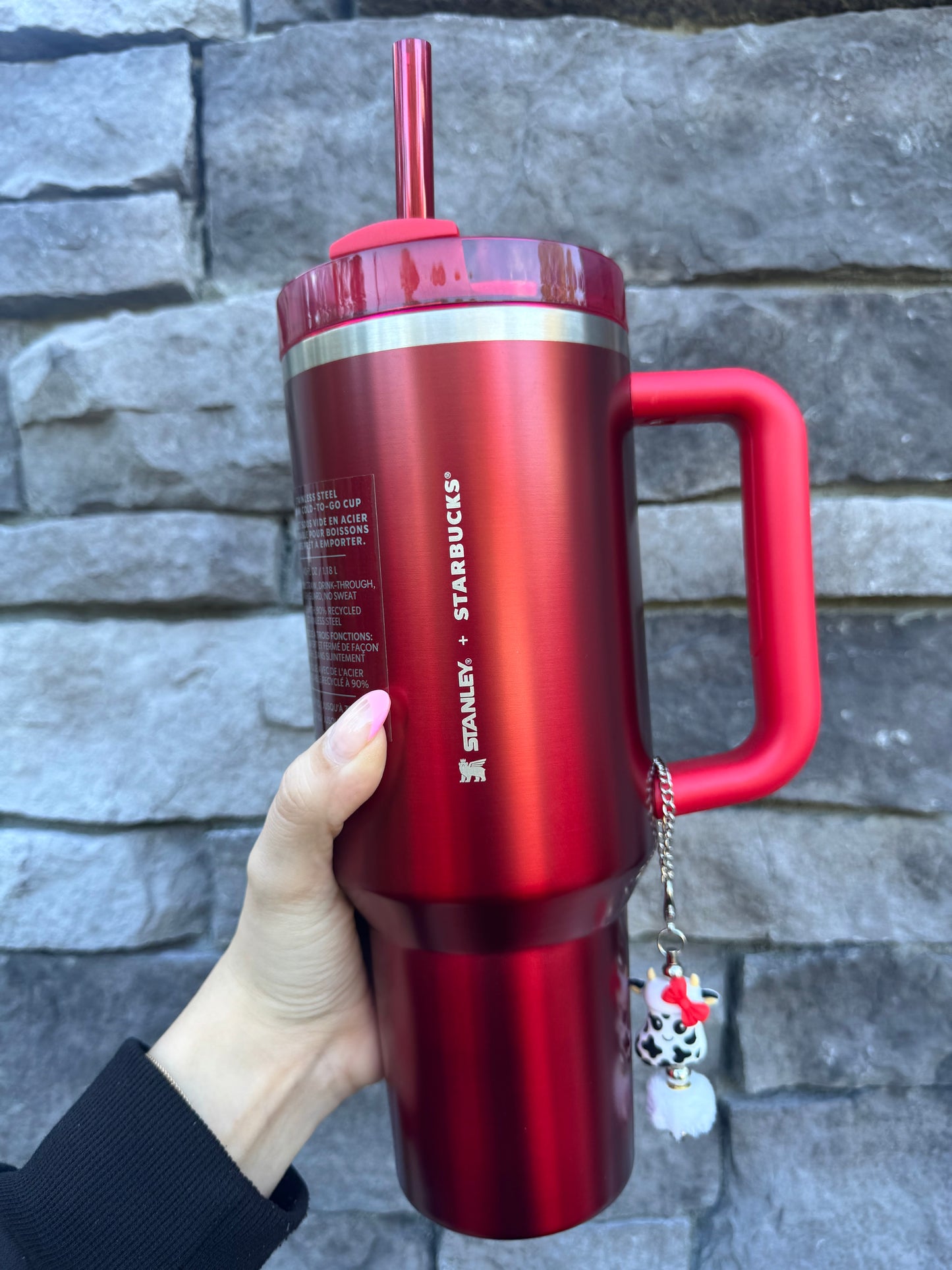 Holiday Cow Stocking - Handle Charm