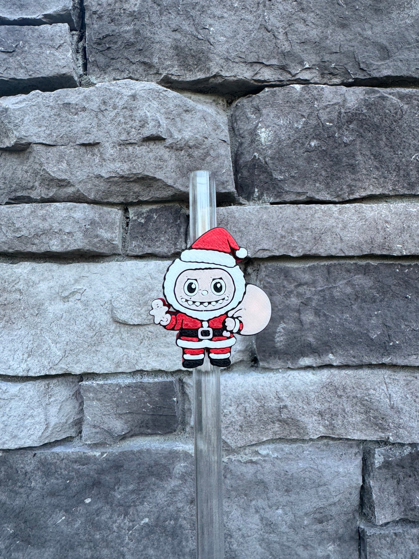3D Printed Santa Bubu - Straw Buddy