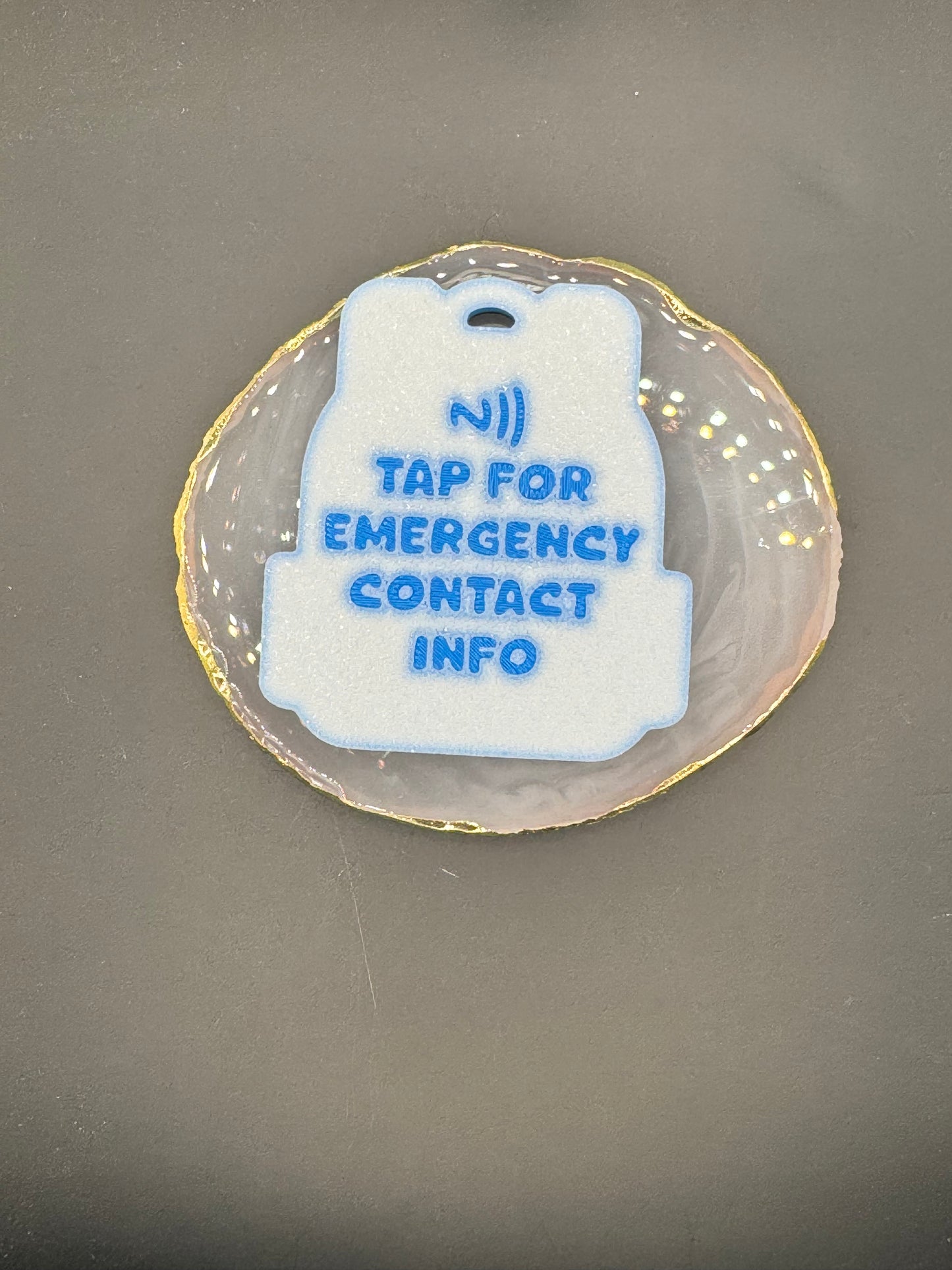 3D Printed Blue Backpack - NFC Keychain