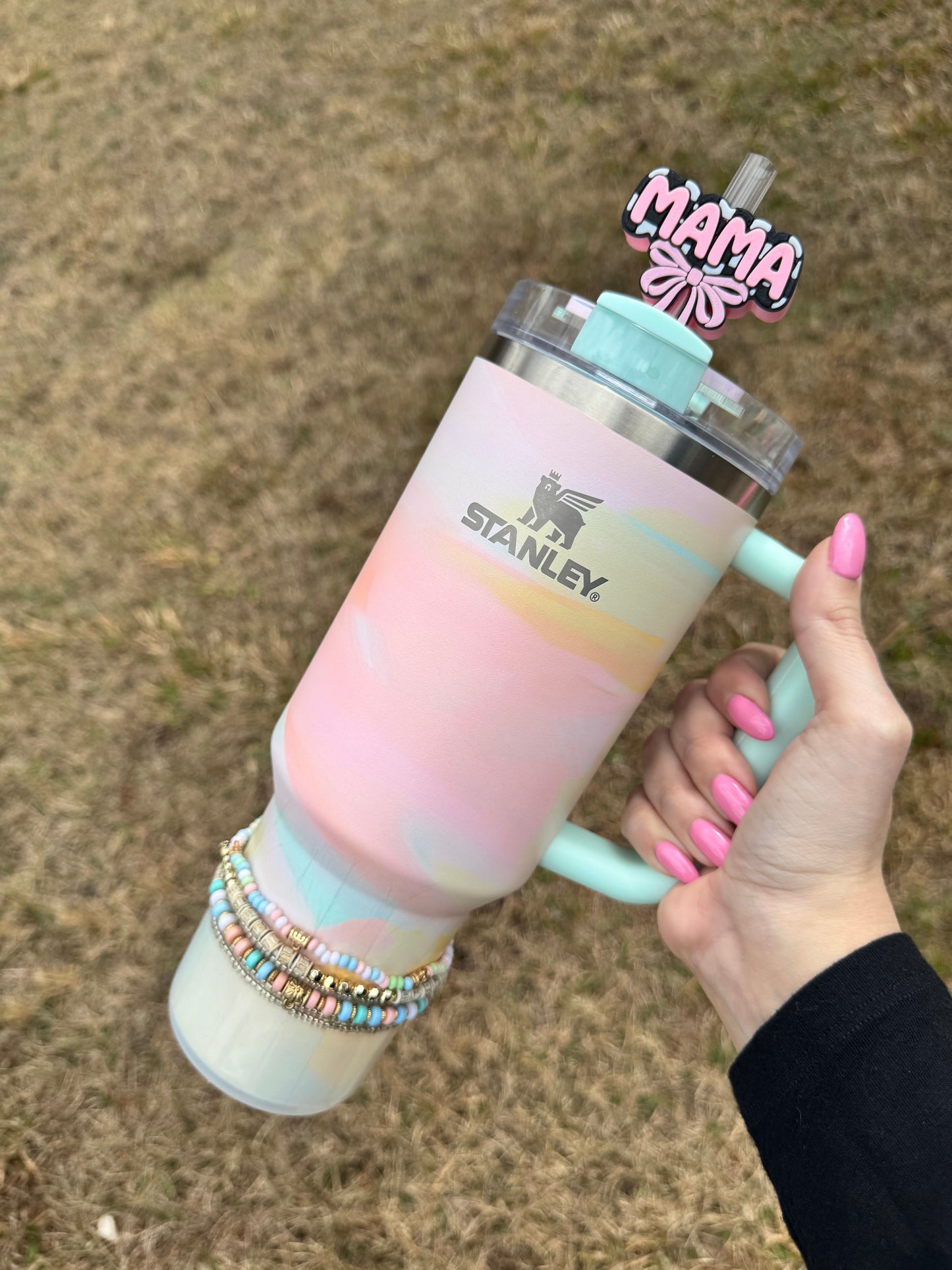 Checkered Mama Straw Buddy