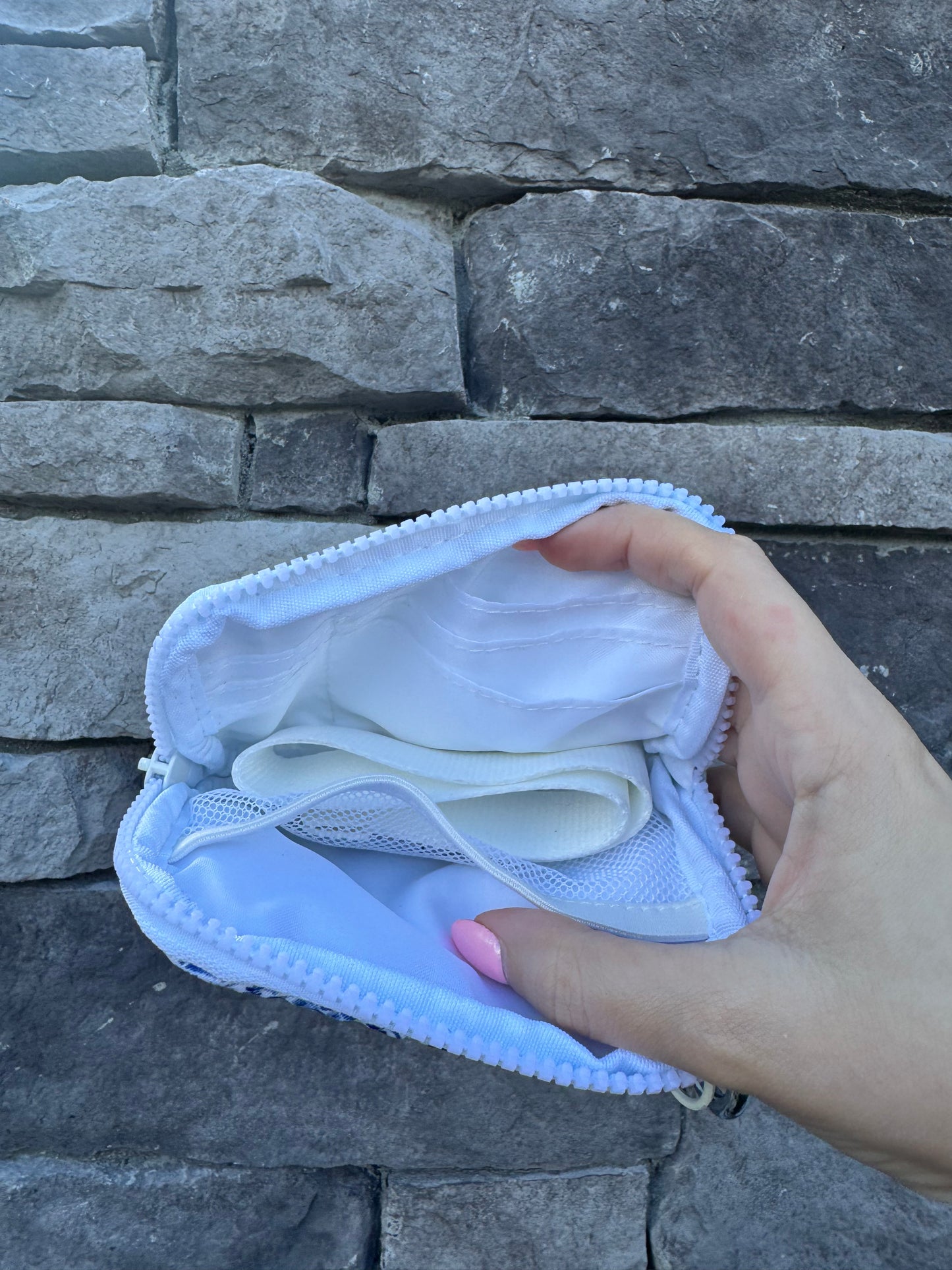 Blue Floral Days Wristlet