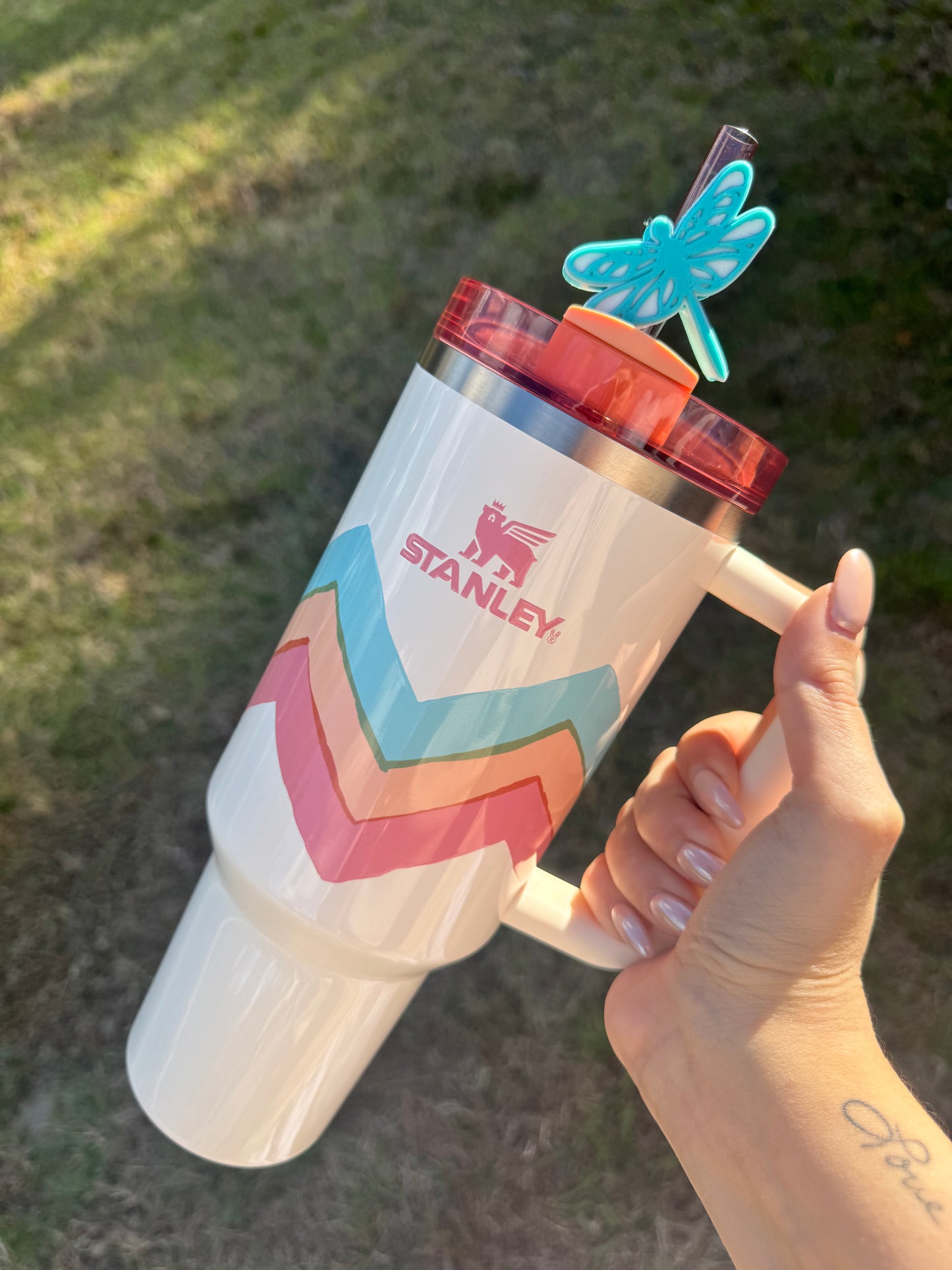 Turquoise Dragonfly Straw Buddy