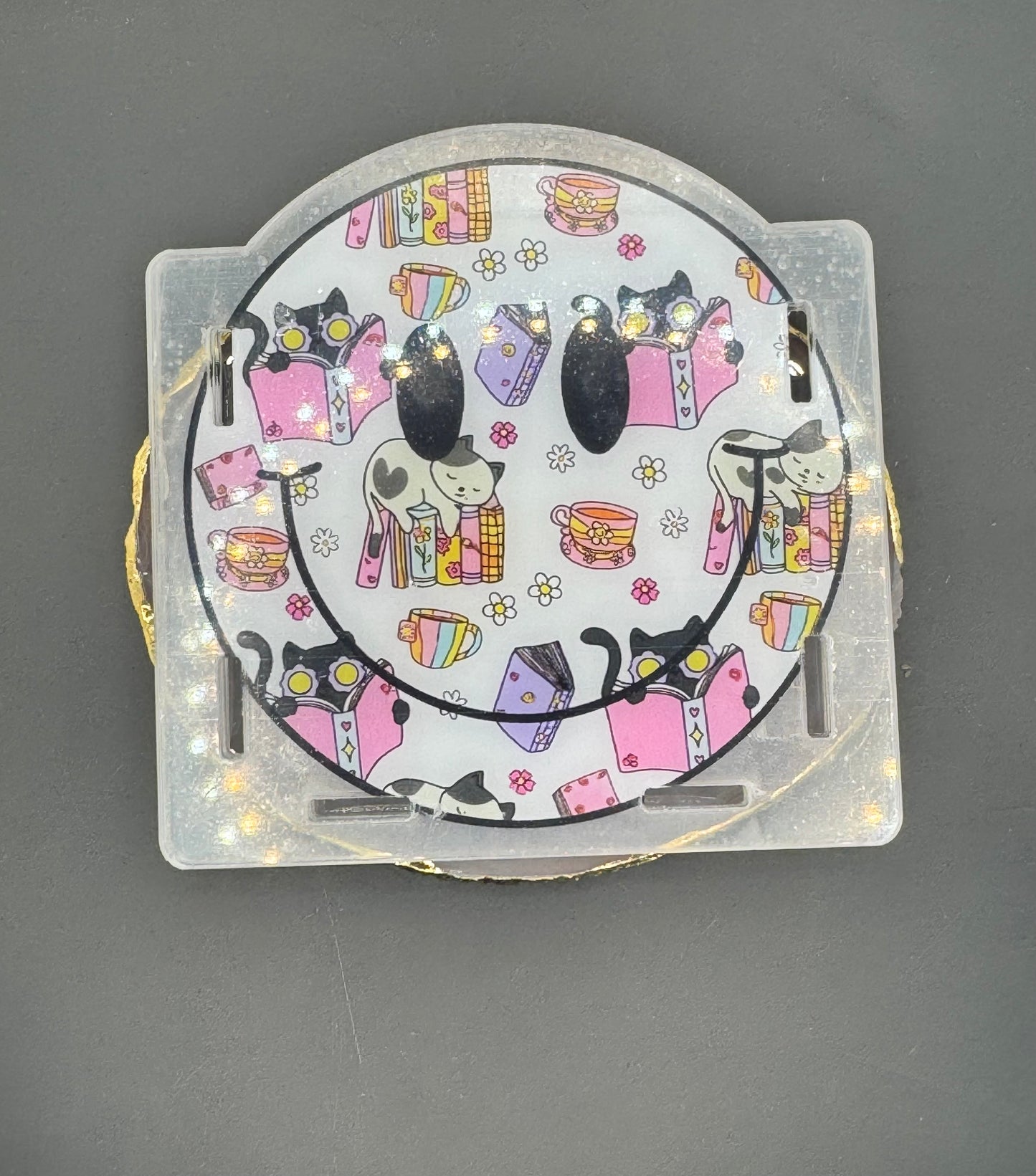 Tea Time Smiles - Acrylic Pen Holder