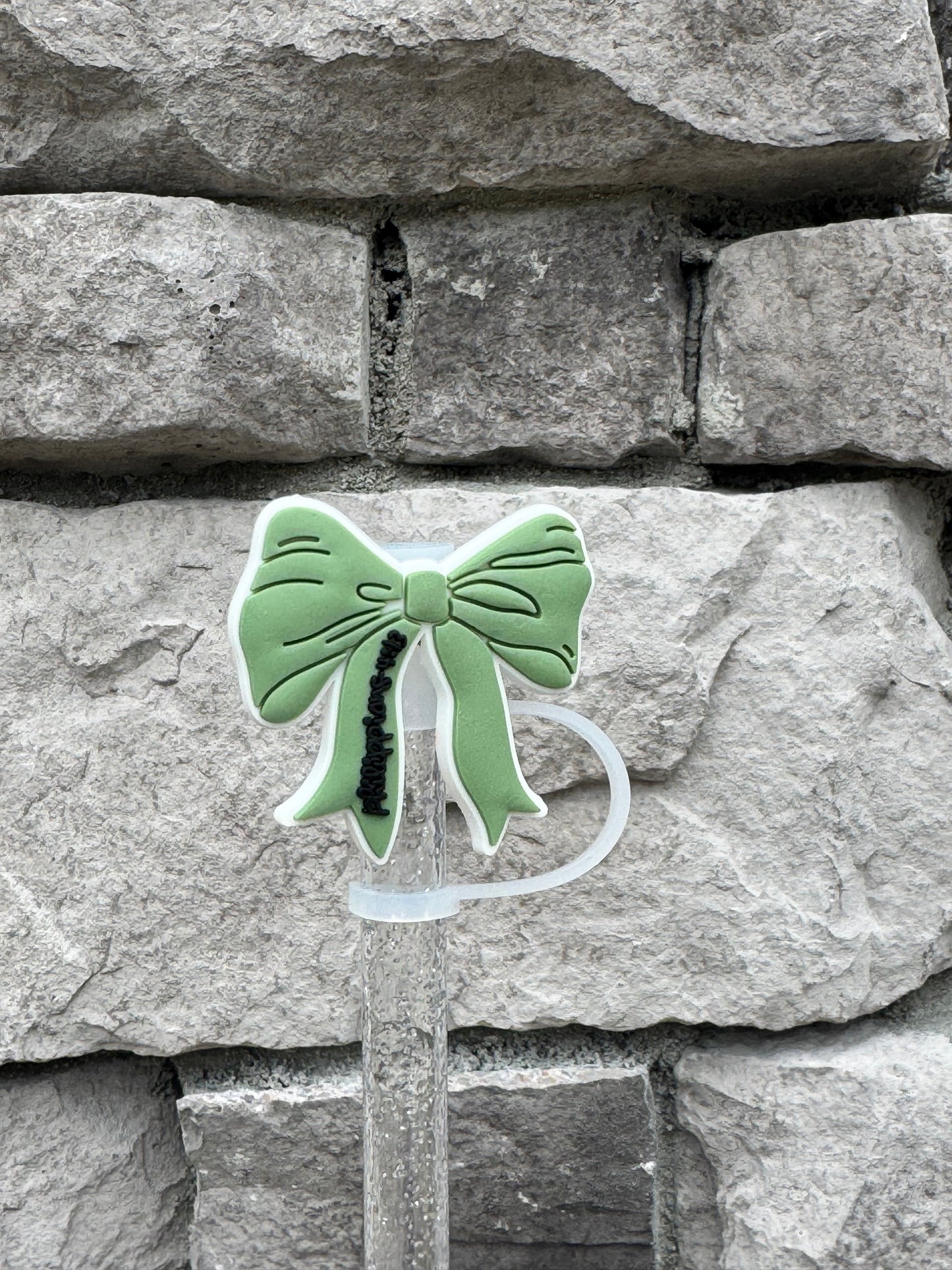 Philippians 4:13 Bow - Straw Topper
