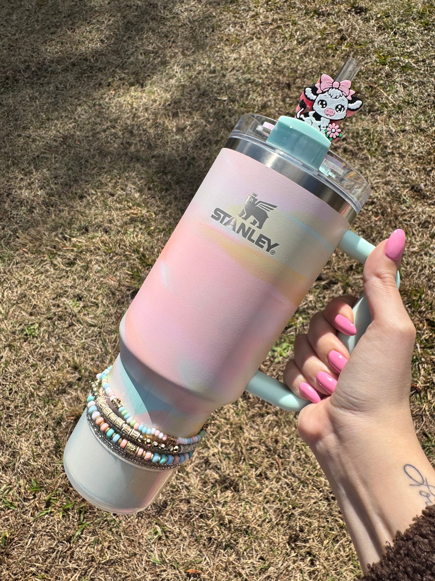 Spring Cow Straw Buddy