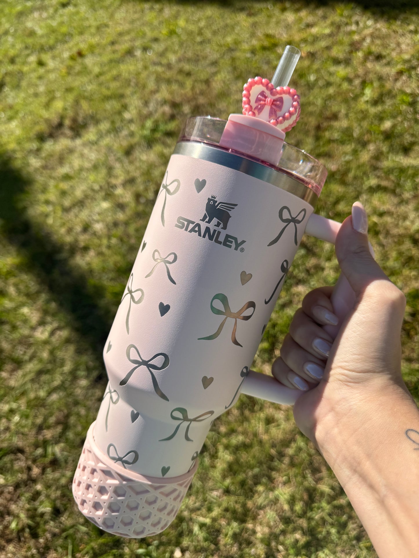 Pink Velvet Straw Buddy