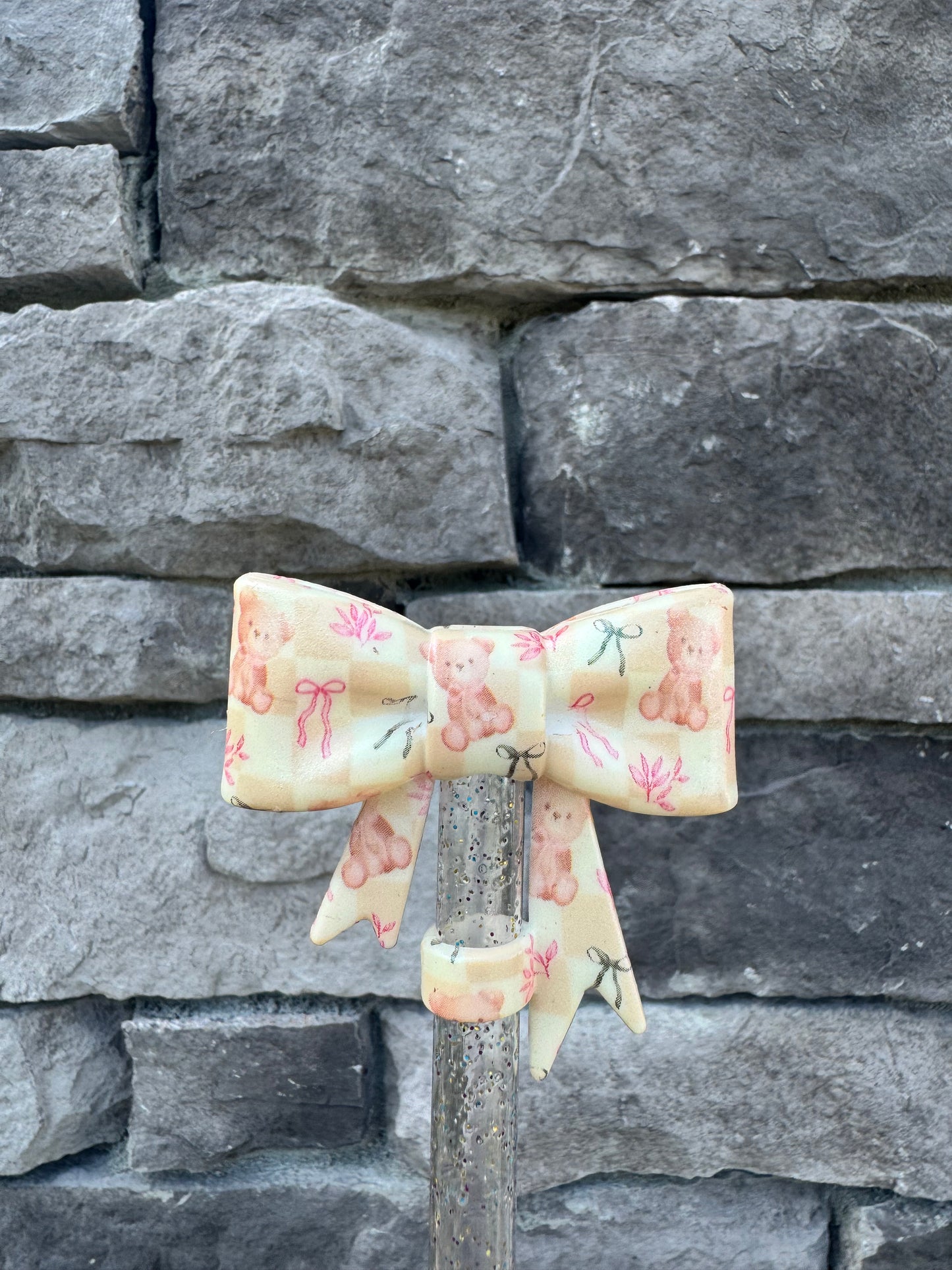 Blushing Bows & Bears Bow Topper