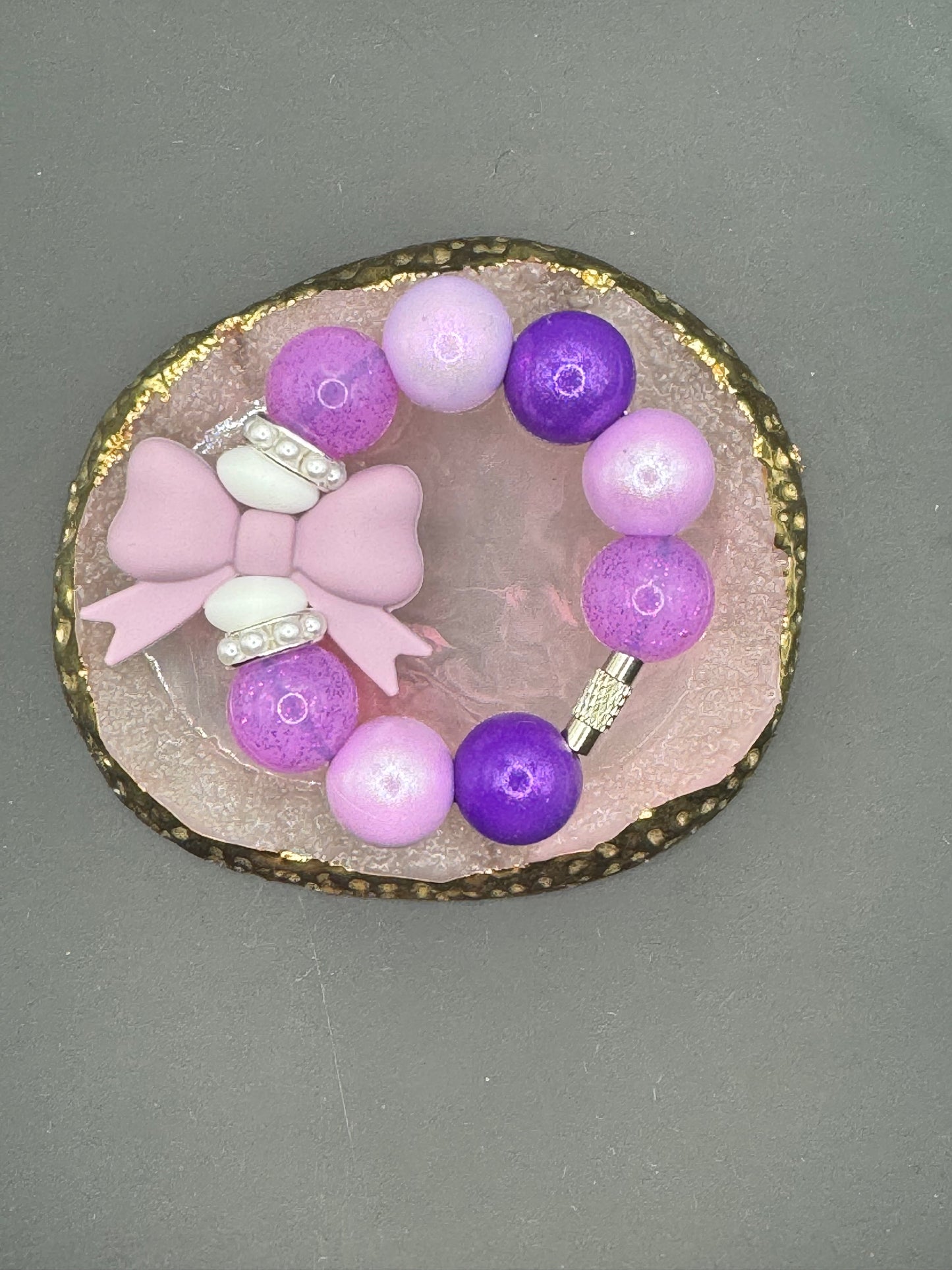 Purple Bow - Handle Charm