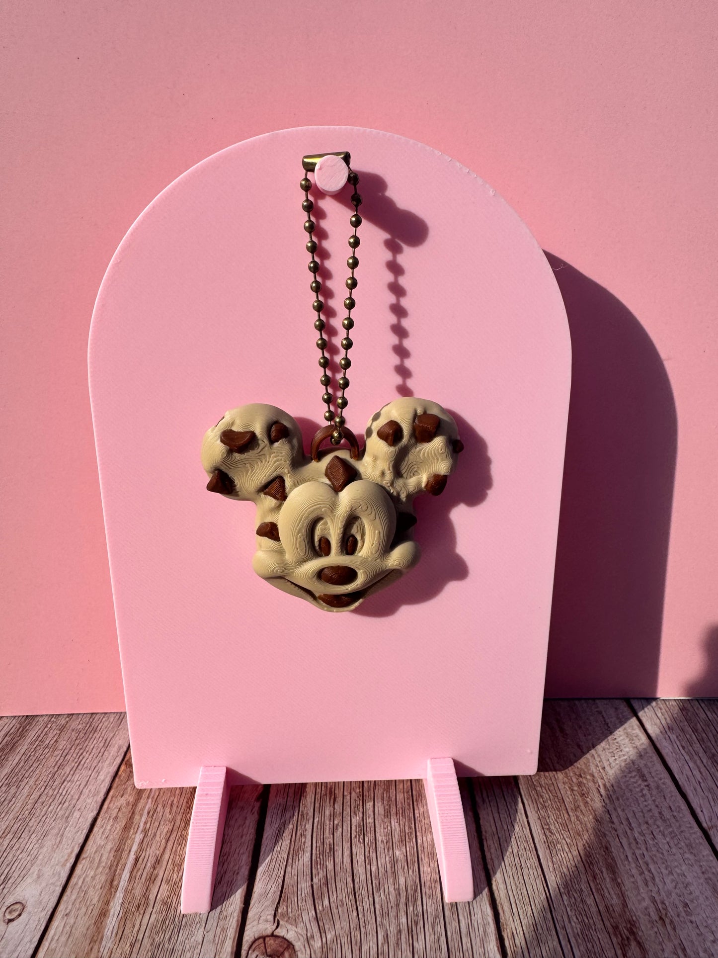 Chocolate Chip Cookie Mouse Ear Keychain | 3D Printed Cookie Inspired Bag Charm | Cute Backpack Charm | Kawaii Gift | Purse Accessory