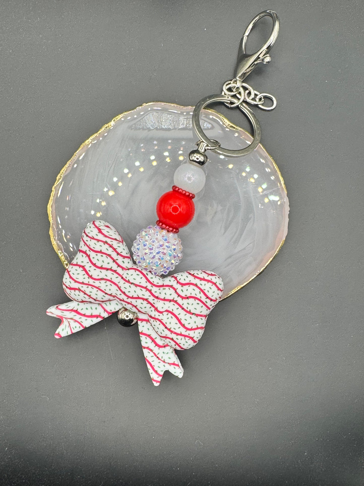 Christmas Cakes Jumbo Bow - Keychain