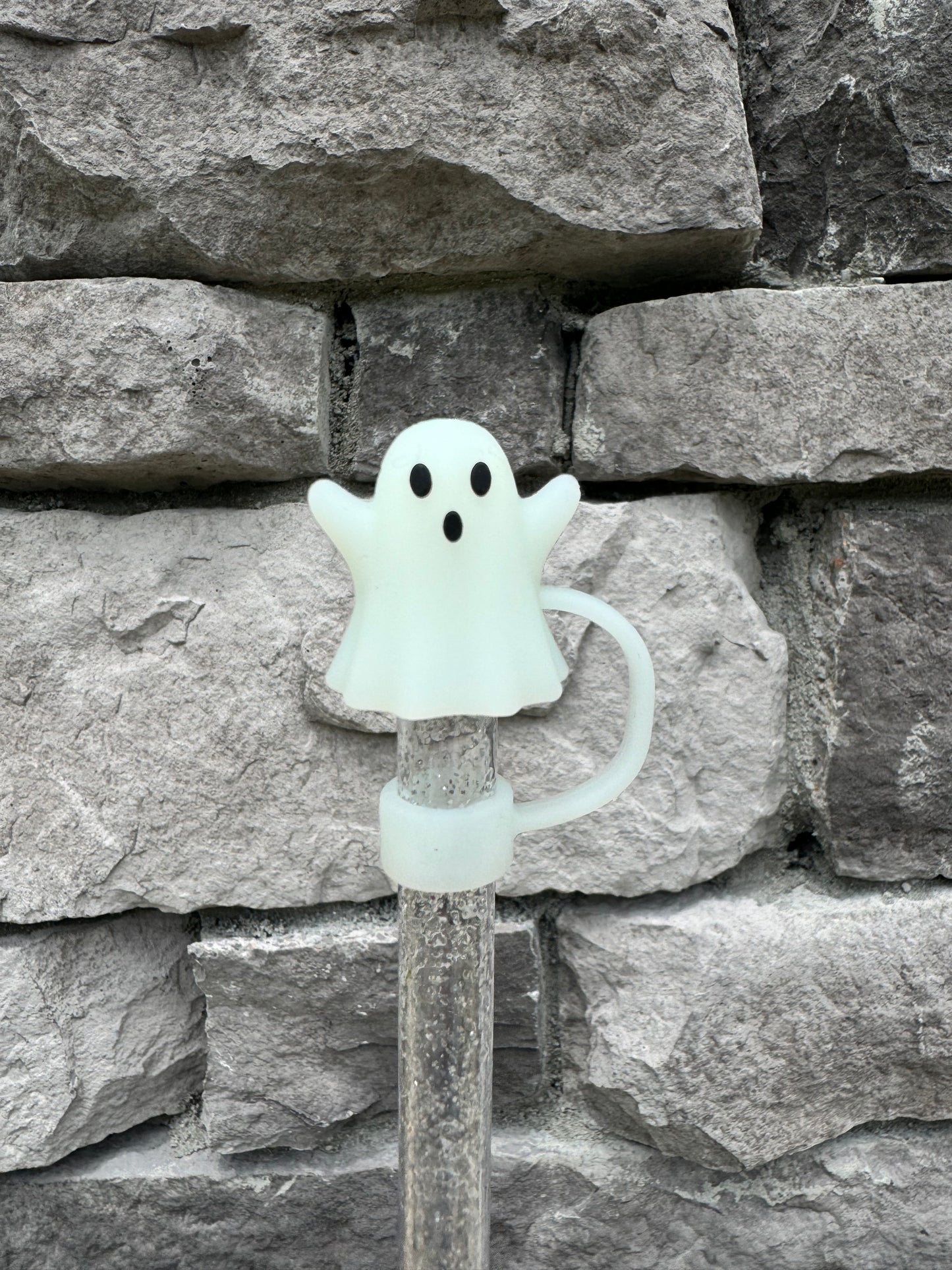 3D Ghost (Glows) - Straw Topper
