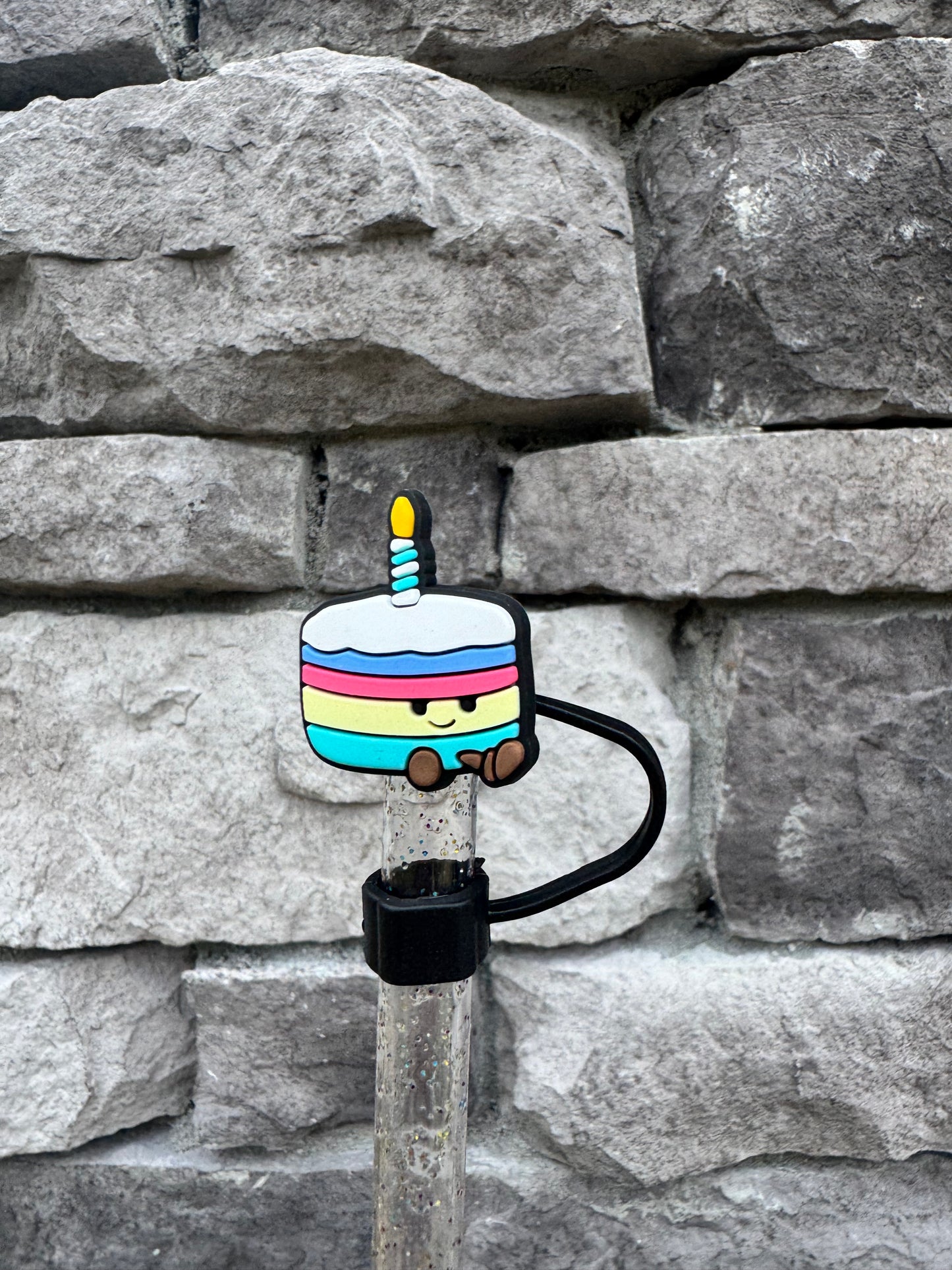 Birthday Cake - Straw Topper