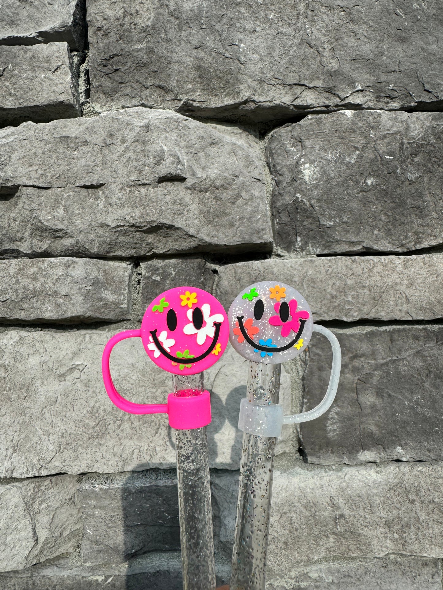 Neon Smiley - Straw Topper