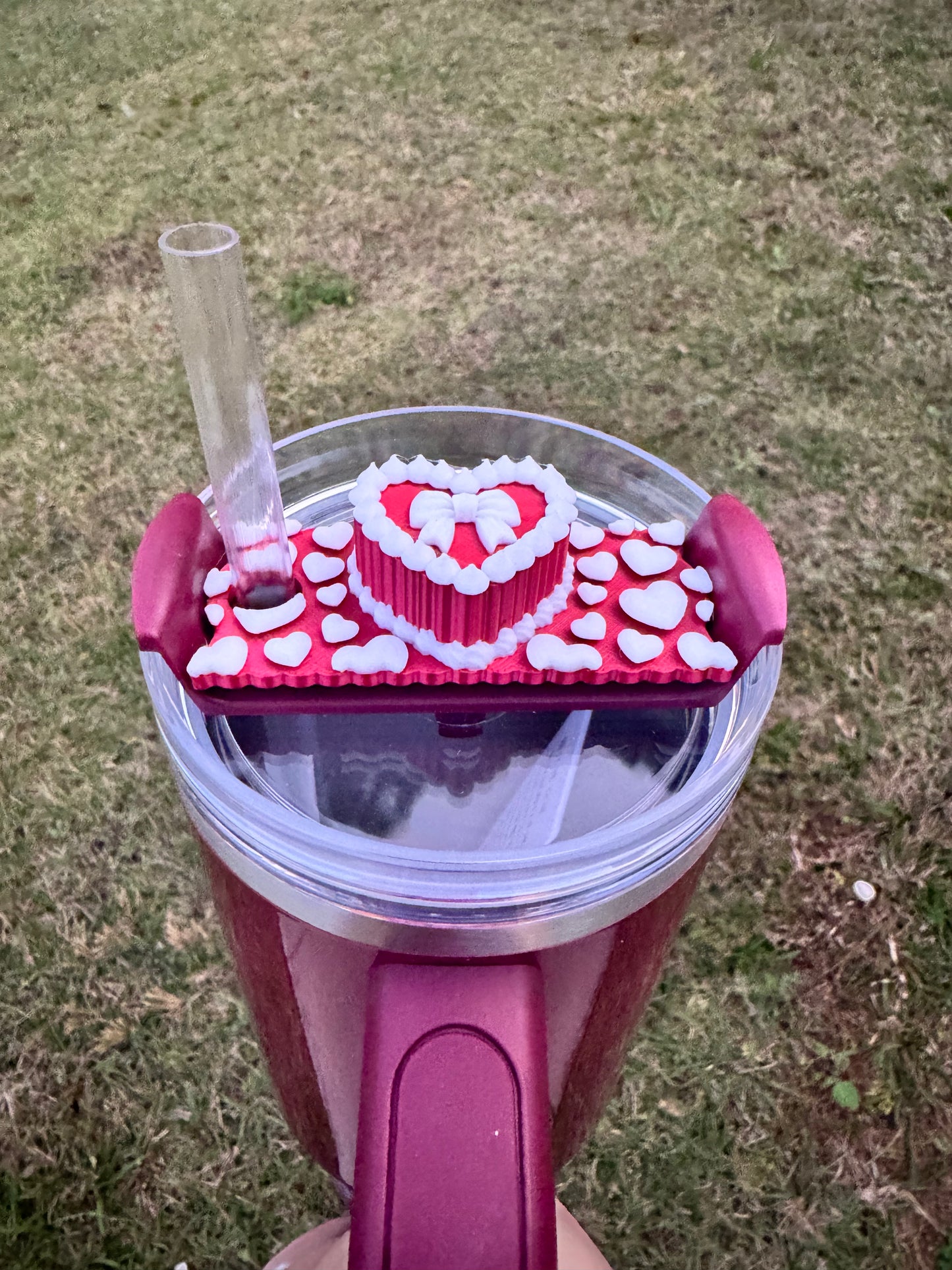 3D Printed Red Velvet Stanley Lid Topper - 40oz