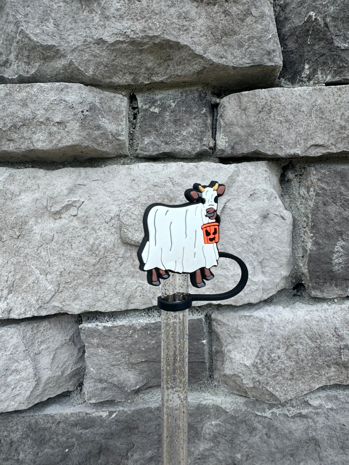 Ghost Cow - Straw Topper