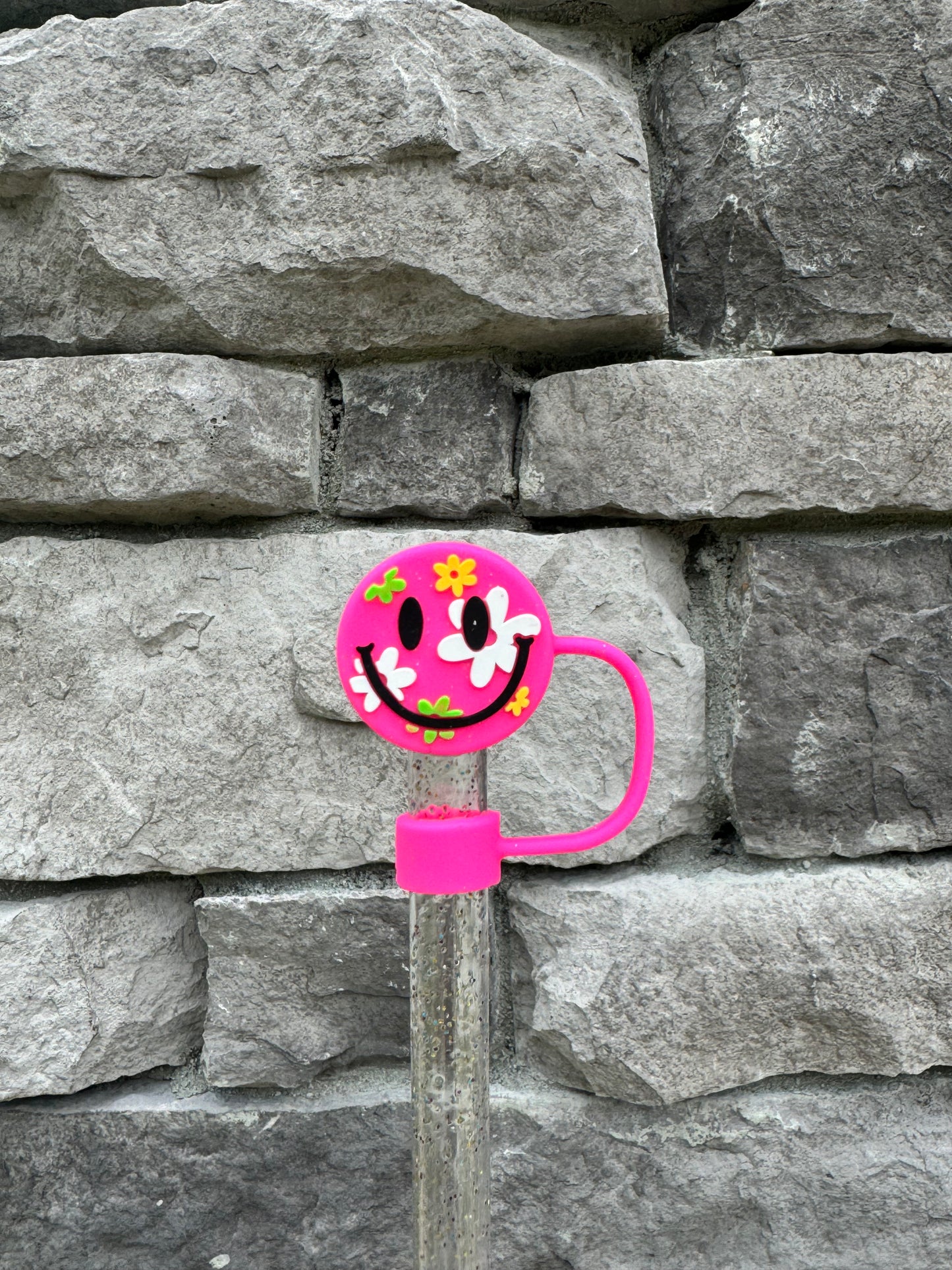 Neon Smiley - Straw Topper