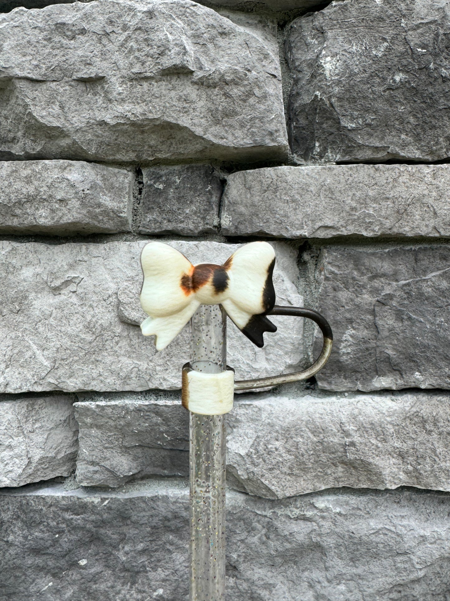 Brown Cowhide Bow Topper