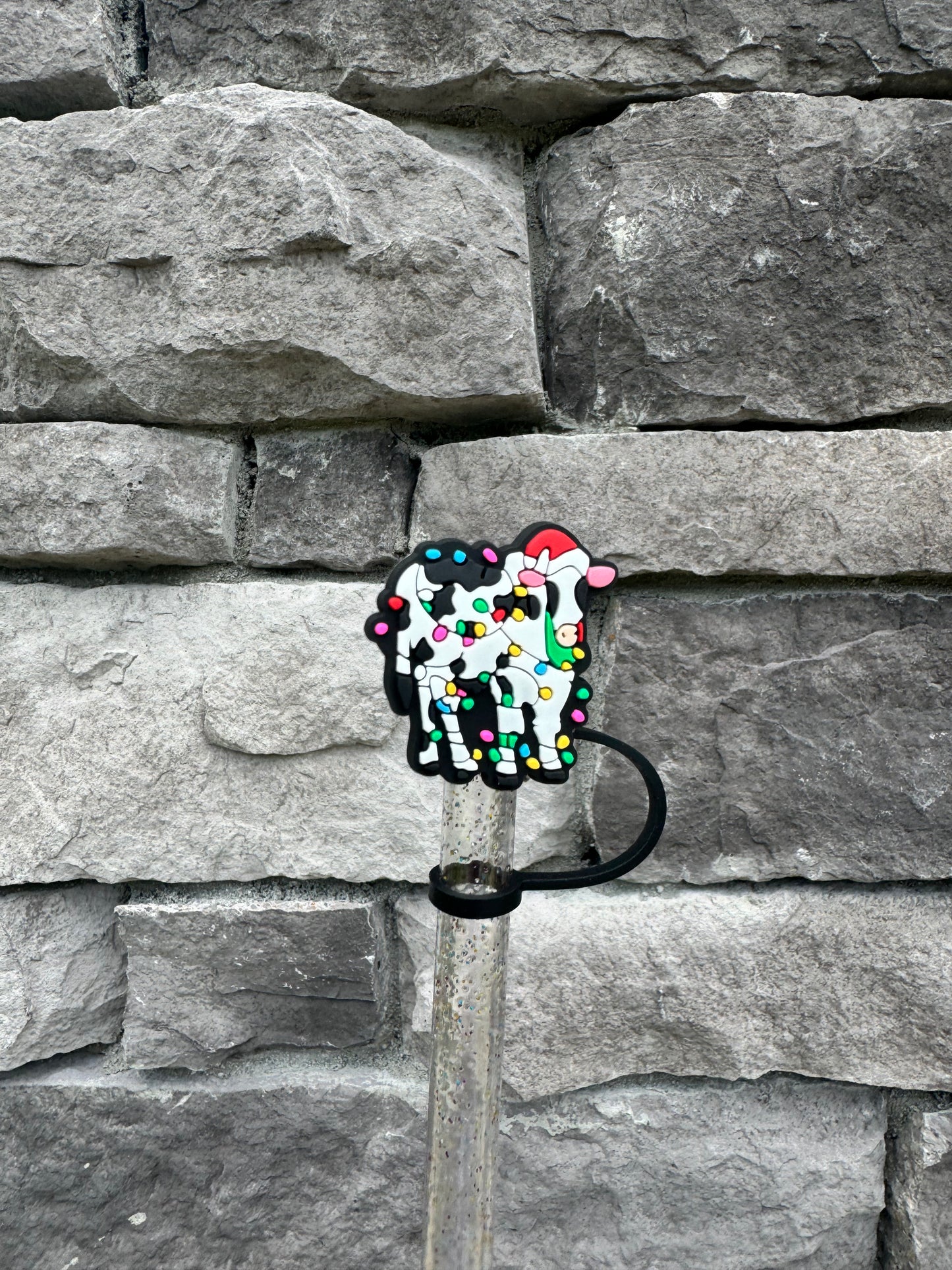 Christmas Lights Cow Topper
