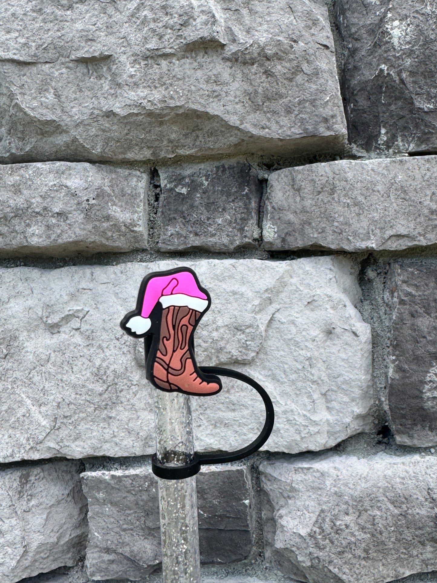 Santa Hat Boot - Straw Topper