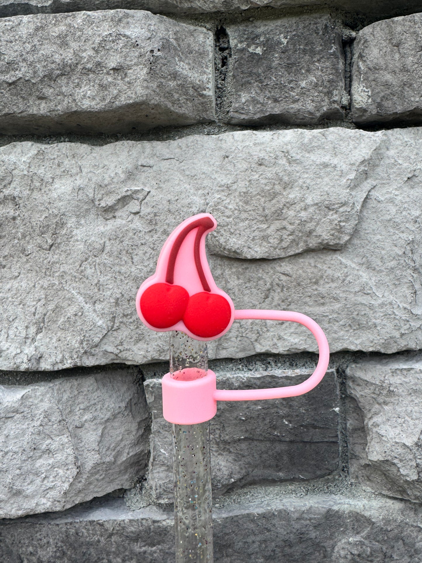 Coquette 3D Cherry - Straw Topper