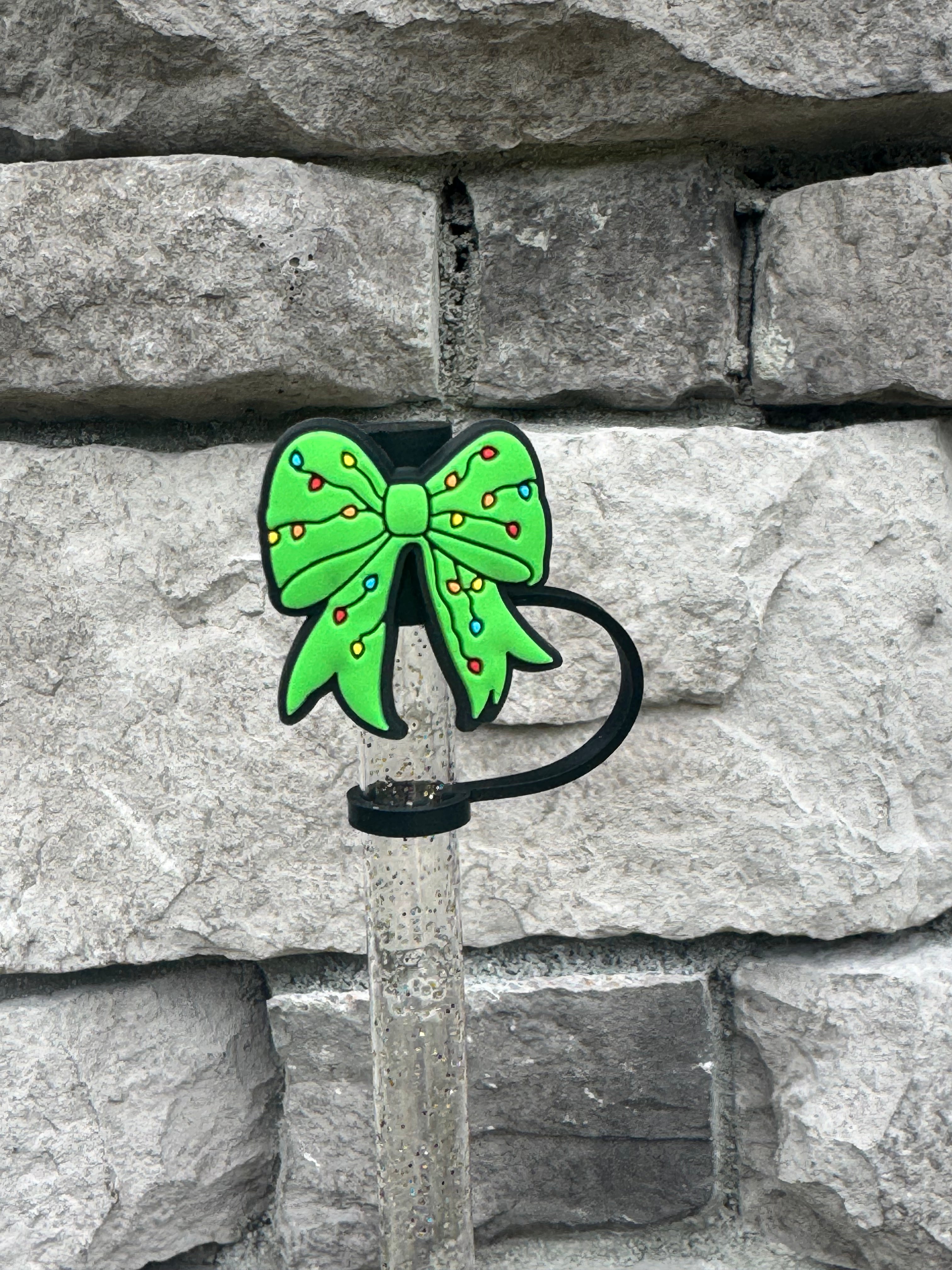 Mean One Bow Straw Topper Whimsical Treasures