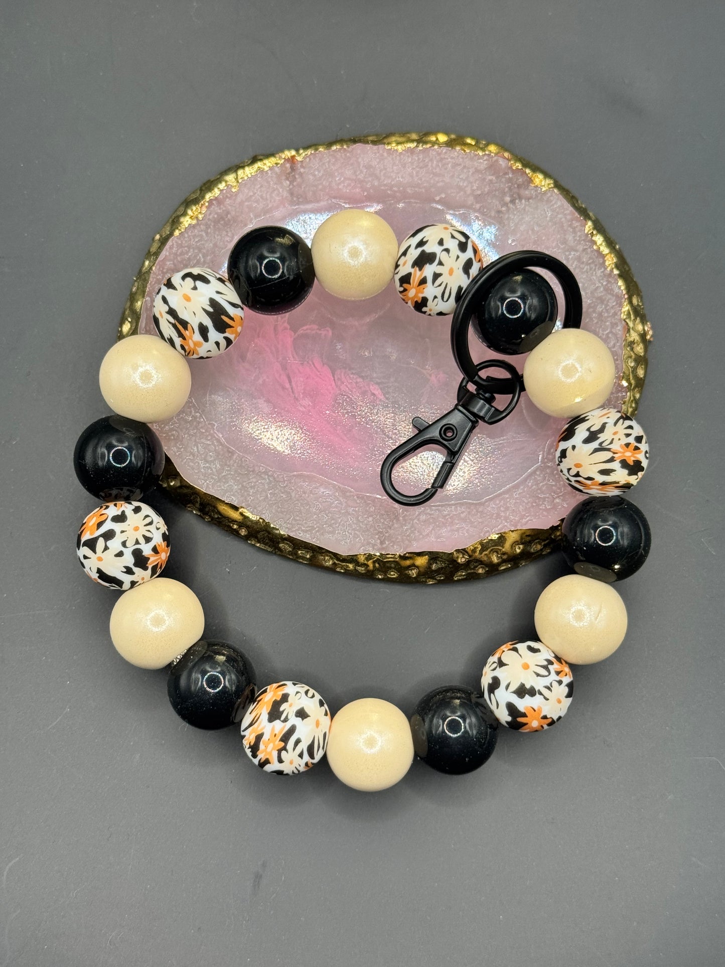Neutral Leopard Key Loop