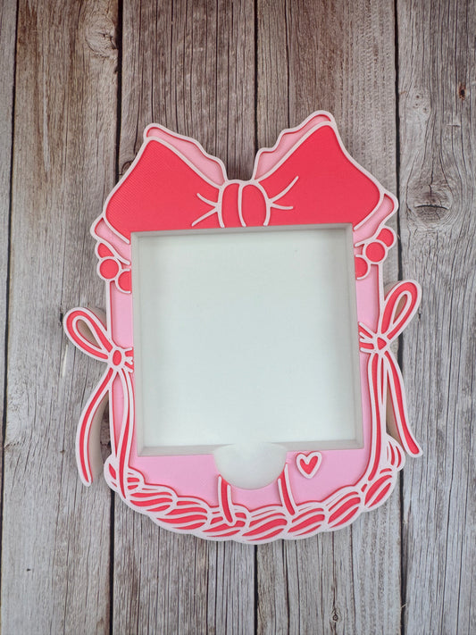 3D Printed Coquette Cake Sticky Note Holder, Desk Organizer