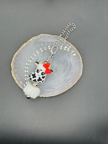 Holiday Cow Stocking - Handle Charm
