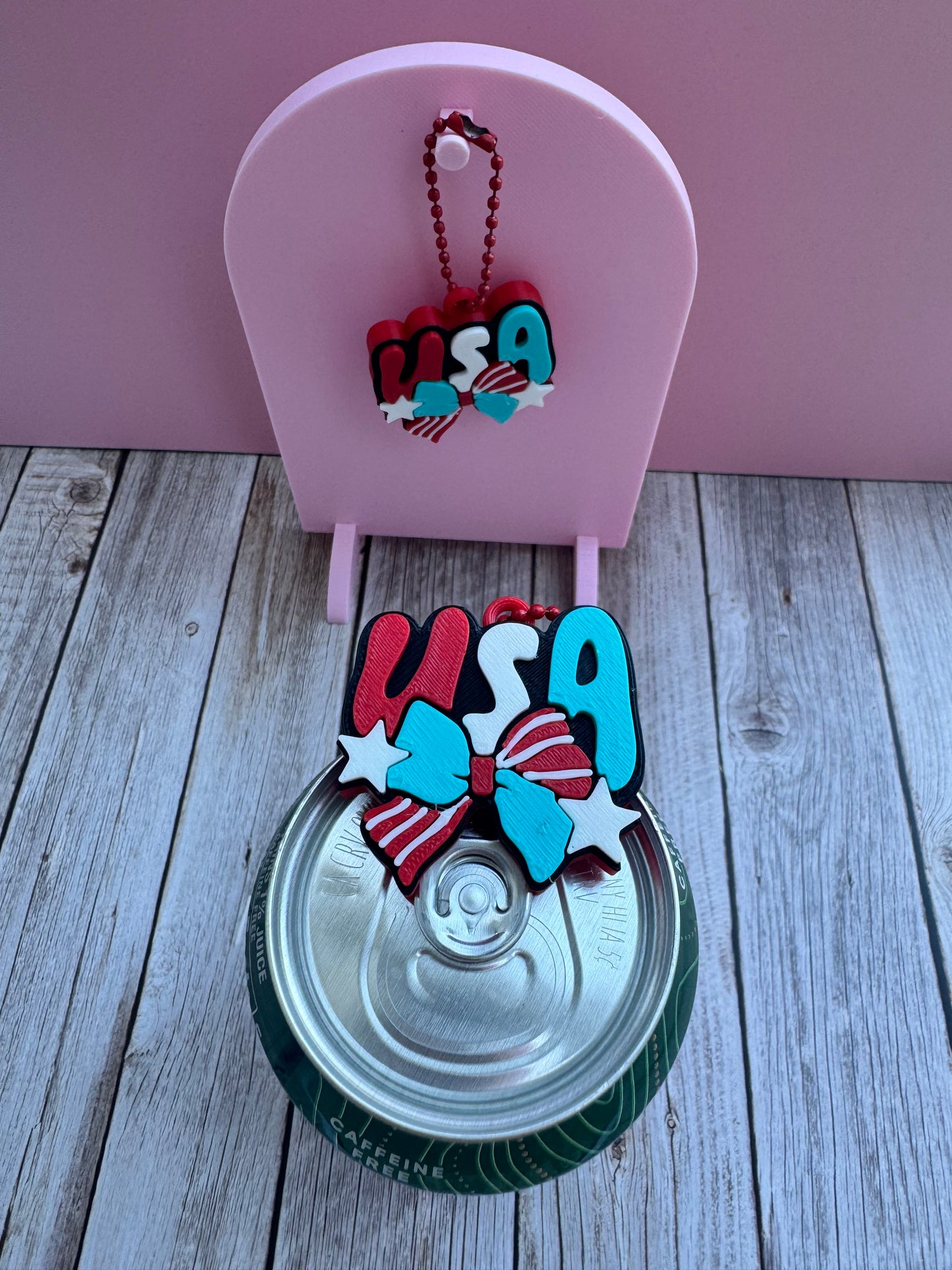 3D Printed USA - Soda Can Opener Keychain
