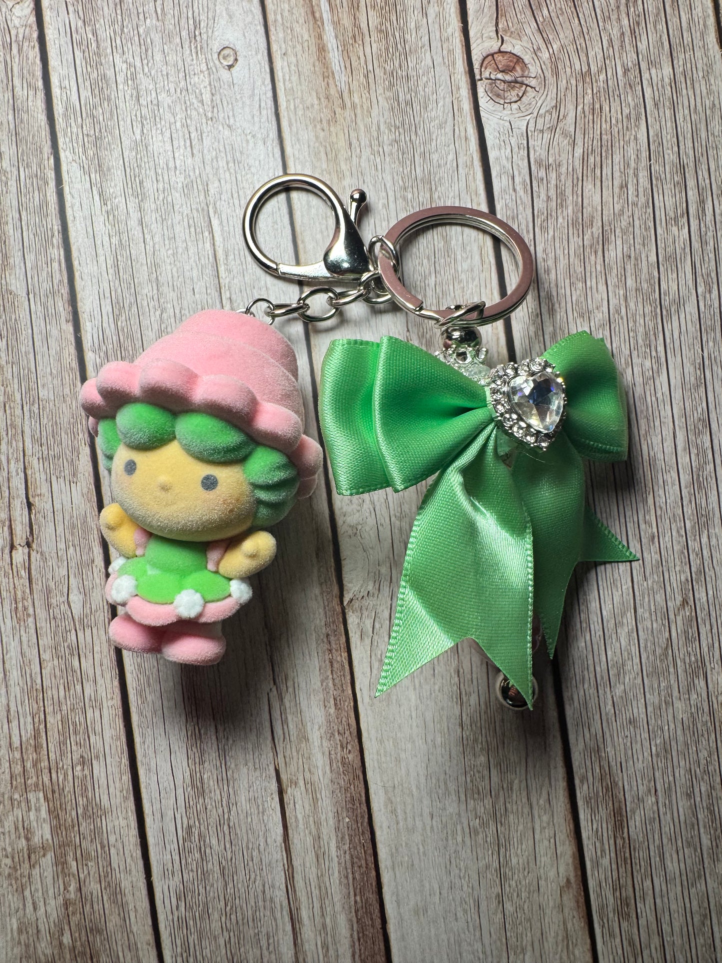 Lime Chiffon Keychain