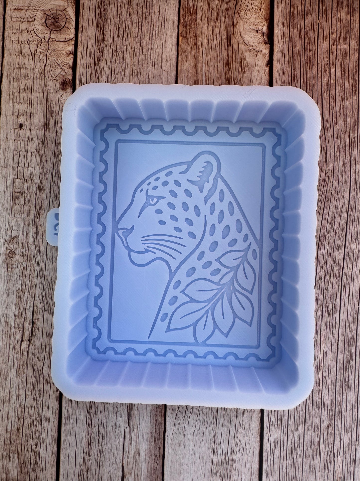 Floral Leopard Stamp Silicone Freshie Mold