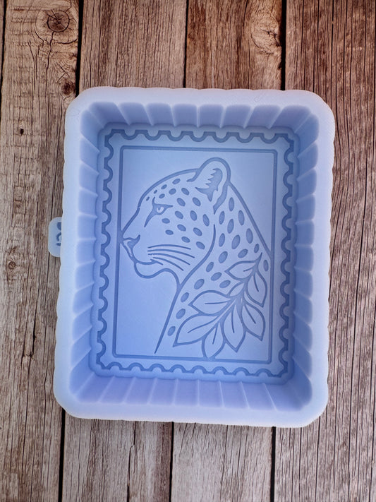 Floral Leopard Stamp Silicone Freshie Mold