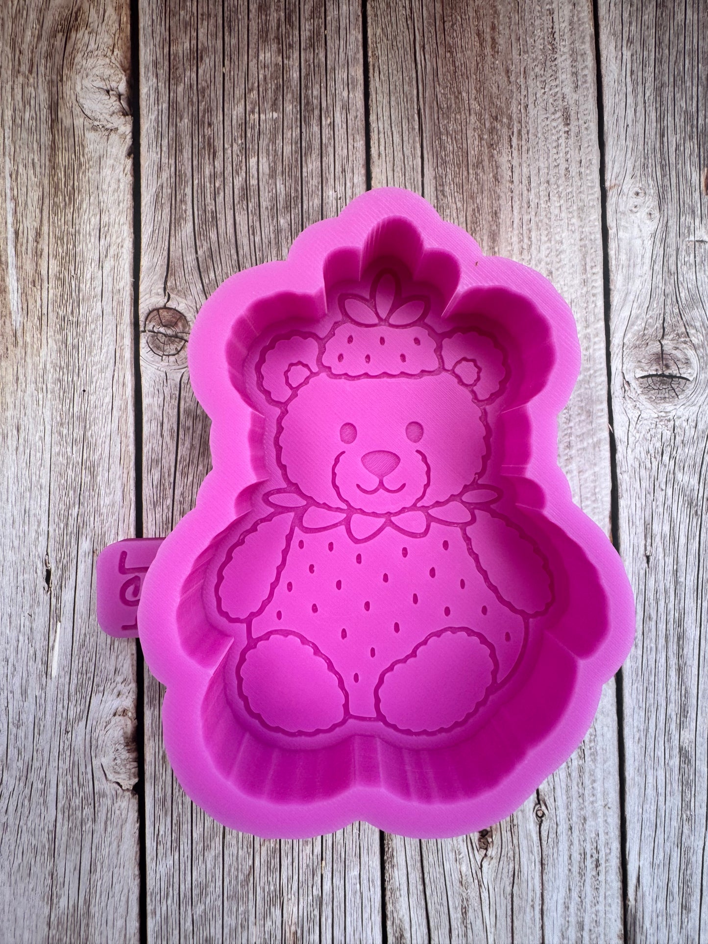 Strawberry Bart Bear Silicone Freshie Mold *SHOP EXCLUSIVE*