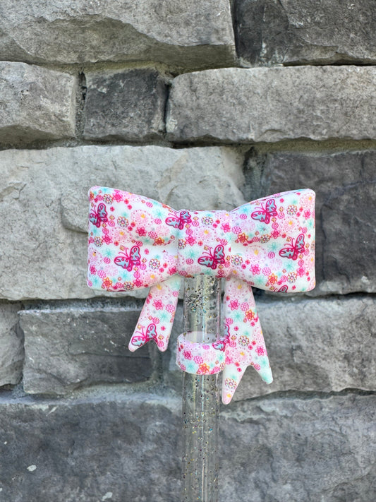 Butterfly Dreams Large Bow - Straw Topper