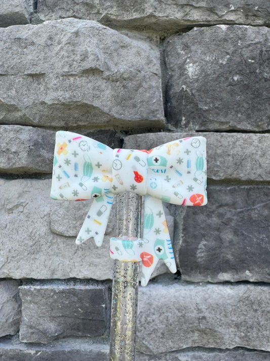Healthcare Large Bow - Straw Topper