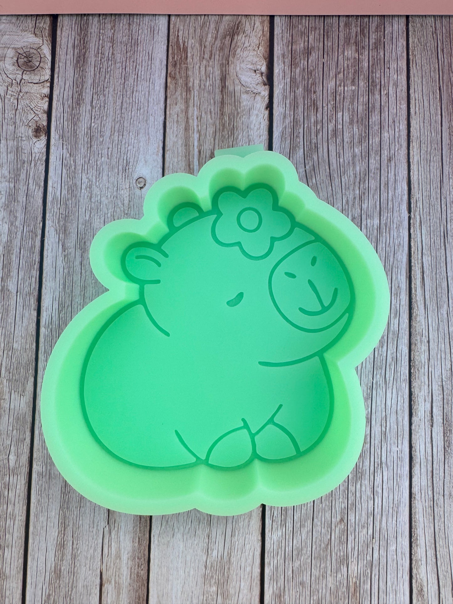 Floral Capybara Silicone Freshie Mold