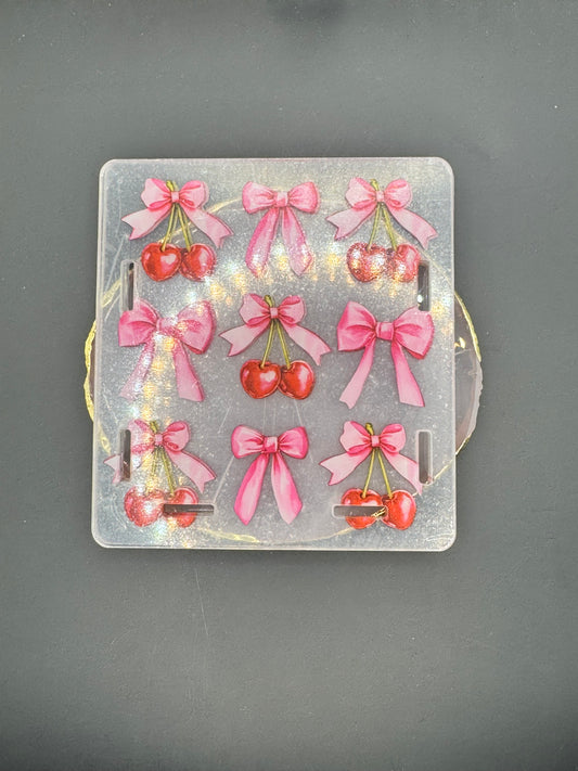 Cherries & Bows - Acrylic Pen Holder