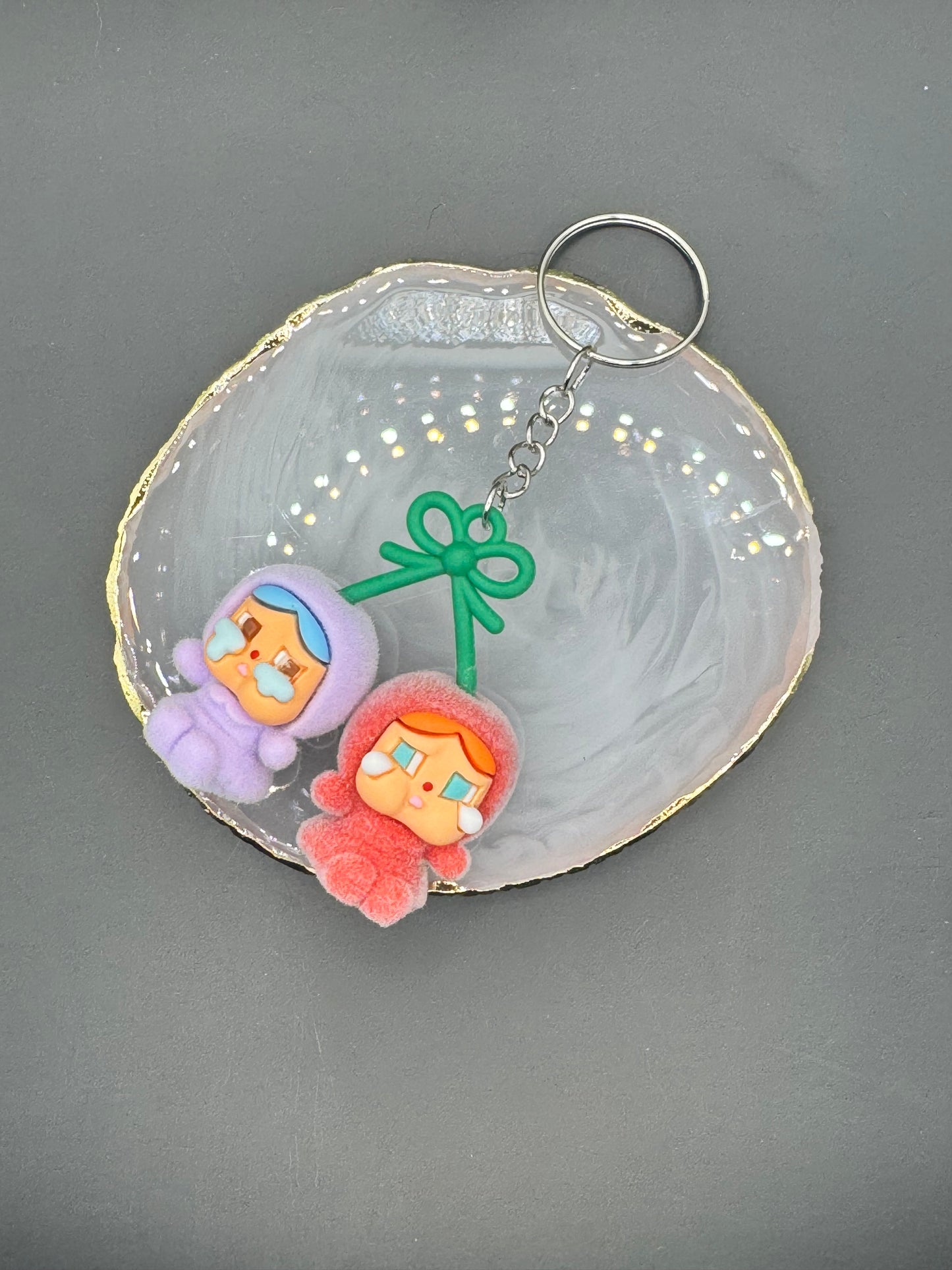 Flocked Cherry Crybb - Keychain (multiple options)