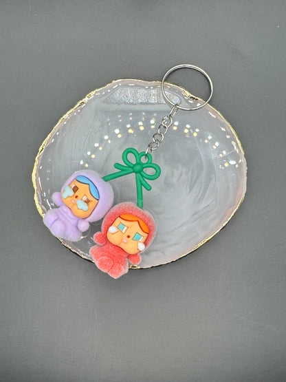 Flocked Cherry Crybb - Keychain (multiple options)