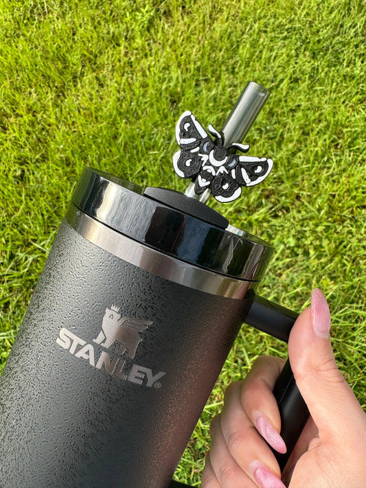 3D Printed Dark Moth - Straw Buddy