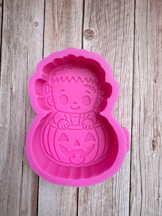 Frankie in Pumpkin Silicone Freshie Mold