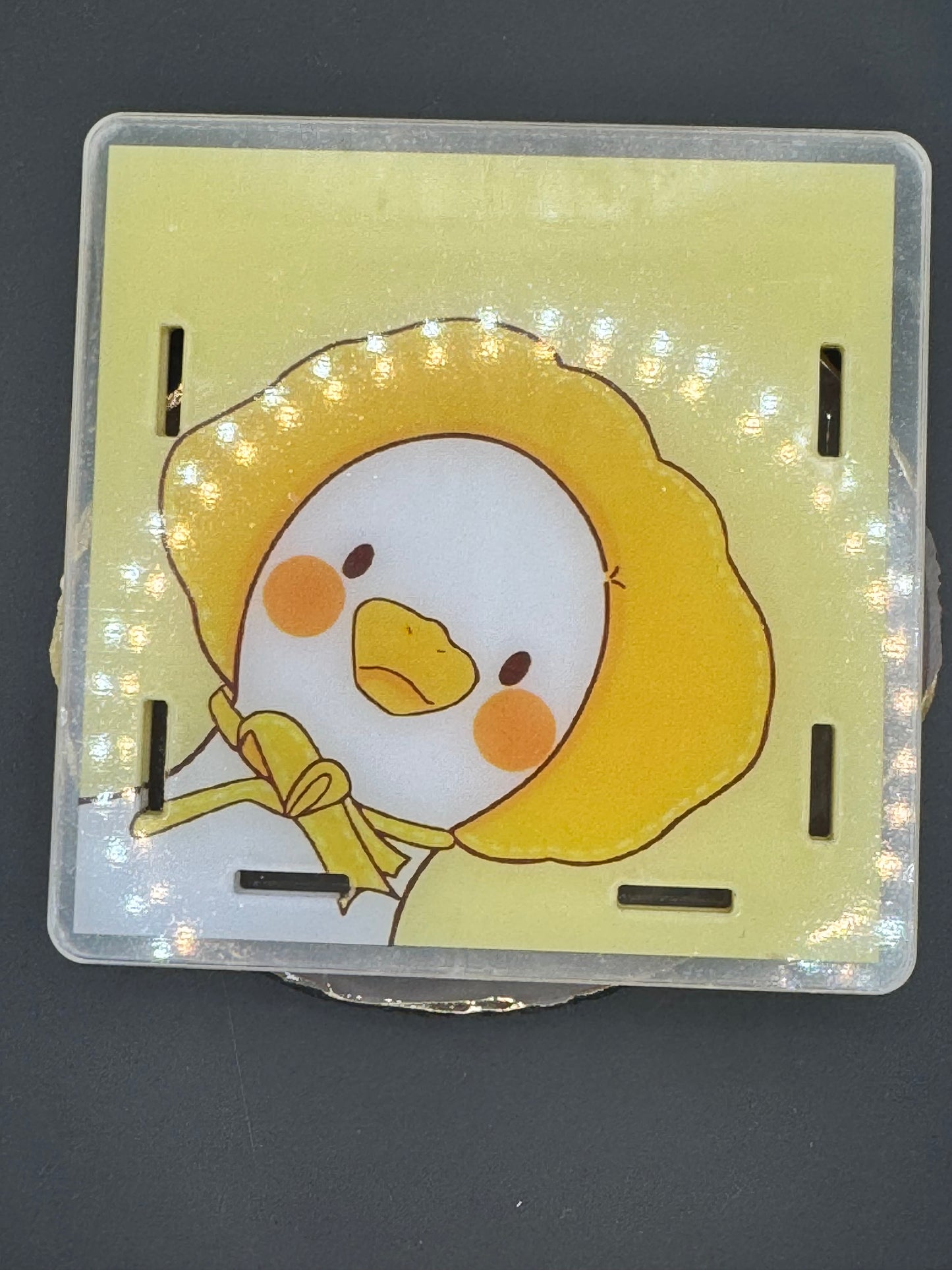 Lemon Lace Quack - Acrylic Pen Holder