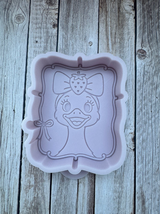 Strawberry Frame Goose Silicone Freshie Mold