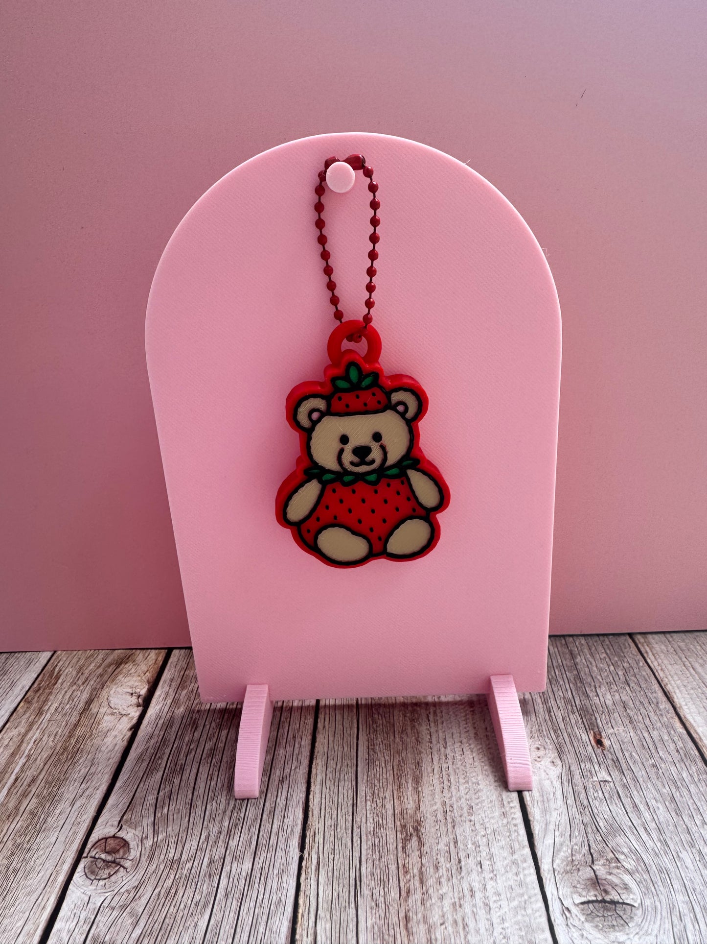 3D Printed Jellycat Inspired Strawberry Bart- Soda Can Opener Keychain *SHOP EXCLUSIVE*