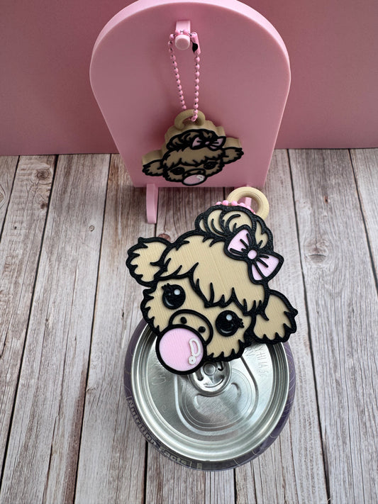 3D Printed Bubblegum Moo - Soda Can Opener Keychain *SHOP EXCLUSIVE*